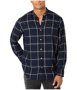 I-N-C Mens Star Studded Button Up Shirt