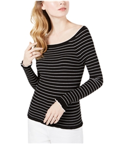 maison Jules Womens Striped Pullover Sweater