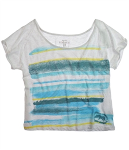 Ecko Unltd. Womens Open Neck Painted Stripe Graphic T-Shirt