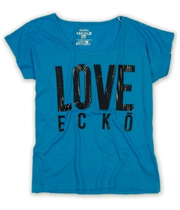 Ecko Unltd. Womens Open Nk Love Ss Graphic T-Shirt