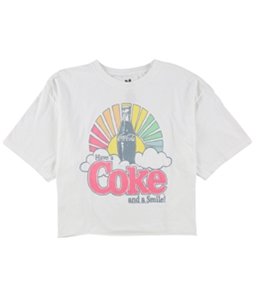Junk Food Womens Coke And Smile Cropped Graphic T-Shirt