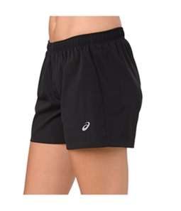 ASICS Womens Silver Logo 4-Inch Athletic Workout Shorts