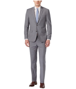 Kenneth Cole Mens Checked Performance Travel Two Button Formal Suit