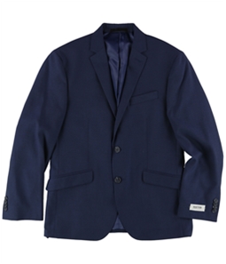 Kenneth Cole Mens Micro-Grid Two Button Blazer Jacket