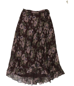 Ralph Lauren Womens Silk Wrap Floral Print Maxi Skirt