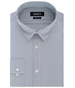 DKNY Mens Active Stretch Stripe Button Up Dress Shirt