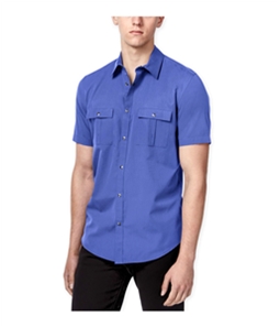 Calvin Klein Mens Two-Pocket SS Button Up Shirt