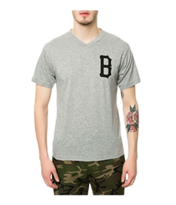 Black Scale Mens The B Logo V-Neck Graphic T-Shirt