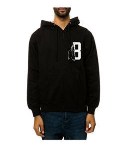 Black Scale Mens The Feather B logo FZ Hoodie Sweatshirt