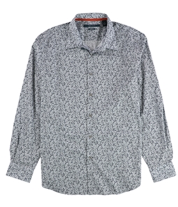 Perry Ellis Mens Leaf Button Up Shirt