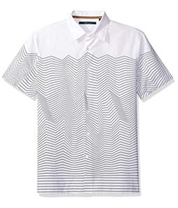 Perry Ellis Mens Wave Stripe Button Up Shirt