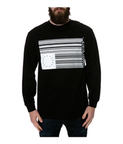 Black Scale Mens The Barcode Rebel LS Graphic T-Shirt