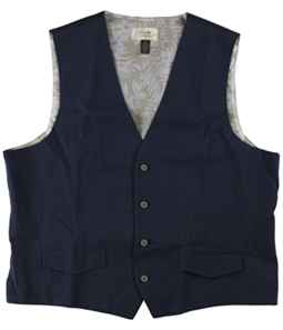 Tasso Elba Mens Linen Four Button Vest