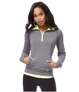 Aeropostale Womens Quarter Zip Pullover Pajama Sleep T-shirt