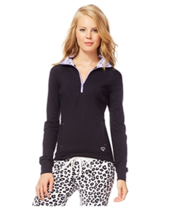 Aeropostale Womens Quarter Zip Pullover Pajama Sleep T-shirt