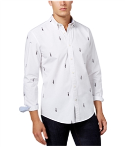 Tommy Hilfiger Mens Embroidered Button Up Shirt