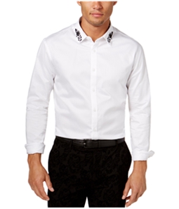 I-N-C Mens Embroidered Button Up Shirt