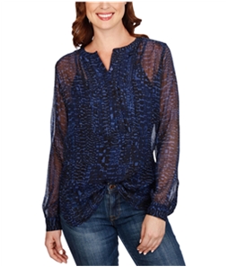 Lucky Brand Womens Printed Pullover Blouse