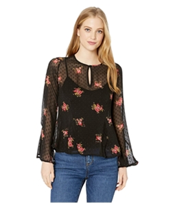 Lucky Brand Womens Clip Dot Pullover Blouse