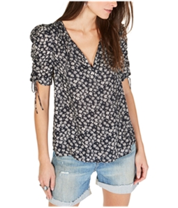 Lucky Brand Womens Floral Print Pullover Blouse