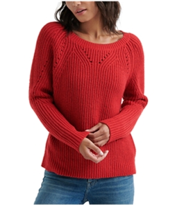 Lucky Brand Womens Pointelle Pullover Sweater
