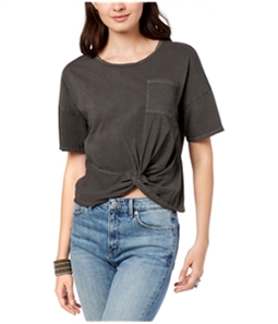 Lucky Brand Womens Twist-Front Basic T-Shirt