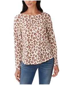 Lucky Brand Womens Leopard-Print Basic T-Shirt