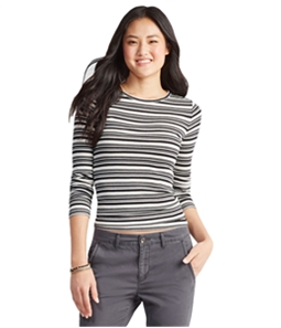 Aeropostale Womens Striped LS Pullover Sweater
