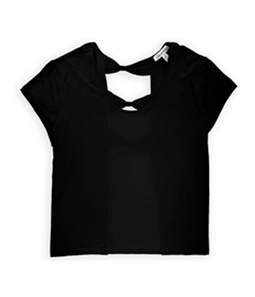 Aeropostale Womens Bow-Tie Cropped Embellished T-Shirt