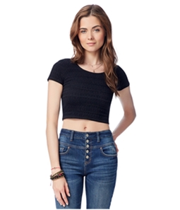 Aeropostale Womens Lace Bodycon Crop Graphic T-Shirt