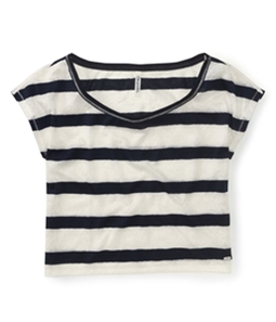 Aeropostale Womens Stripes Lace Pullover Blouse