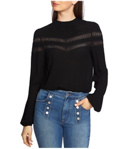 1.STATE Womens Lace Stripe Pullover Blouse