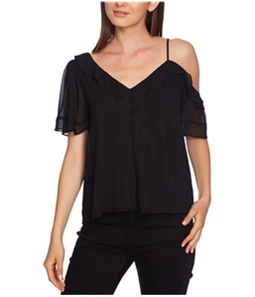 1.STATE Womens Ruffle Pullover Blouse
