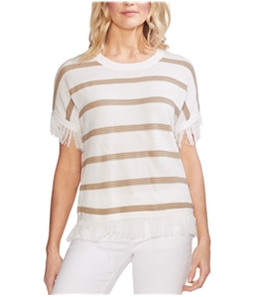 Vince Camuto Womens Textured Stripe Pullover Sweater