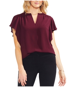 Vince Camuto Womens Flutter Sleeve Knit Blouse