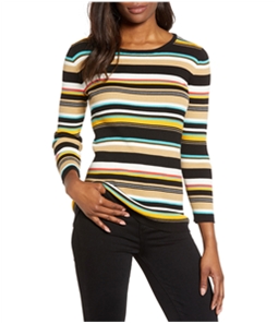 Vince Camuto Womens Striped Pullover Sweater