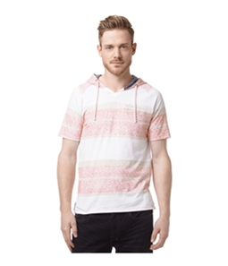 Buffalo David Bitton Mens Striped Hooded Graphic T-Shirt