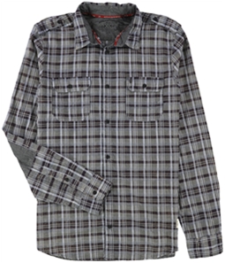 Buffalo David Bitton Mens Sitroll Chambray Plaid Button Up Shirt