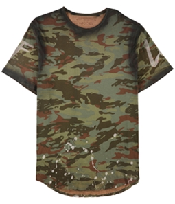 Buffalo David Bitton Mens Camo Splatter Graphic T-Shirt