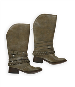 Candie's Womens Buckle Strap Riding Boots