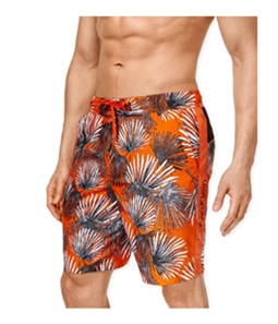Calvin Klein Mens UV Protected Palm Swim Bottom Board Shorts