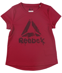 Reebok Girls WOR Drip-Look Logo Graphic T-Shirt