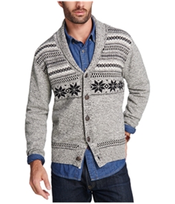 Weatherproof Mens Fair Isle Cardigan Sweater