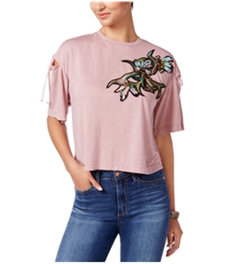 Buffalo David Bitton Womens Cut-Out Graphic T-Shirt
