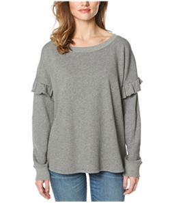 Buffalo David Bitton Womens Ruffle Sleeve Sweatshirt