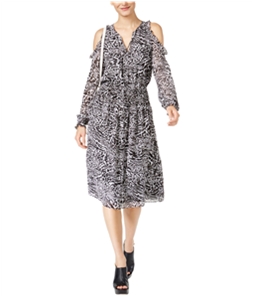 Michael Kors Womens Cat-Print A-line Dress