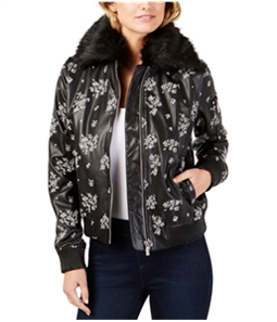 Michael Kors Womens Embroidered Bomber Jacket