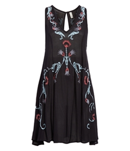 Free People Womens Embroidered Mini Dress