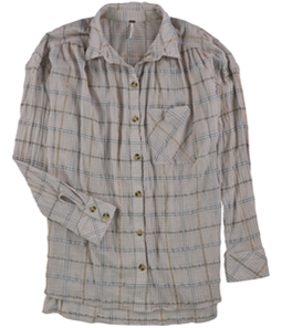 Free People Womens Break My Stride Button Up Shirt