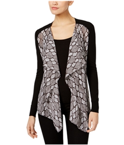 Michael Kors Womens Mixed-Media Cardigan Sweater
